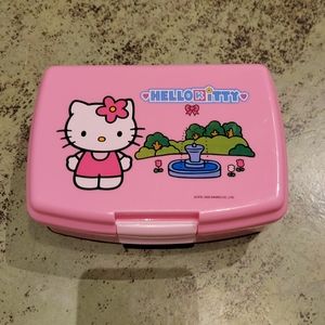 Cute pink Hello Kitty Sanrio bento lunchbox or mini storage box